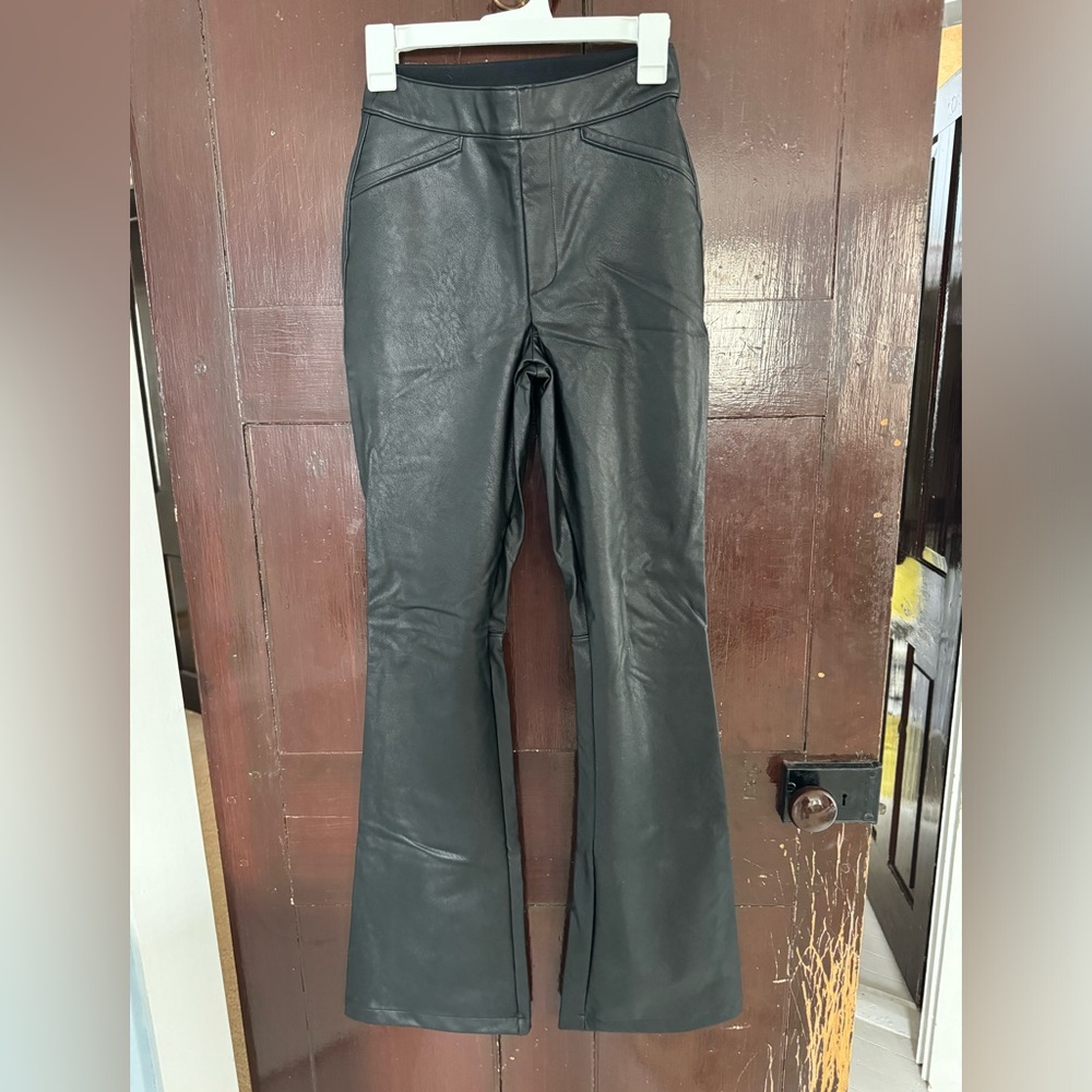 SPANX leather flare leggings